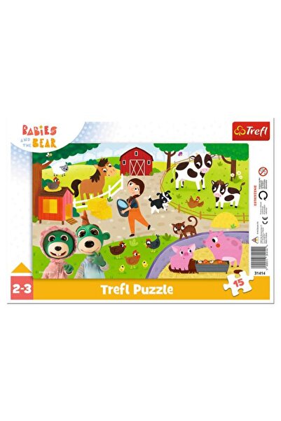 Trefl Puzzle Bebelusi Draguti, Trefl, Carton, 15 piese, Multicolor