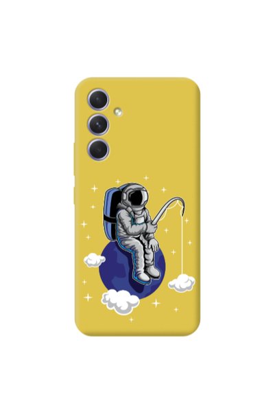 Other Samsung A56 Fishing space Yellow Colored Silicone TPU Θήκη