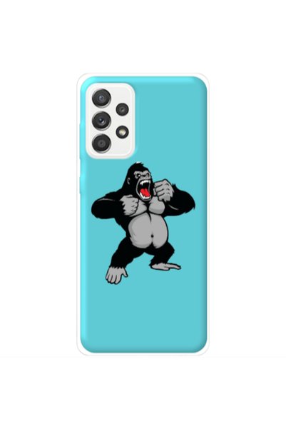 Other Samsung A72 Angry Gorilla2 Turquoise Colored Silicone TPU Θήκη