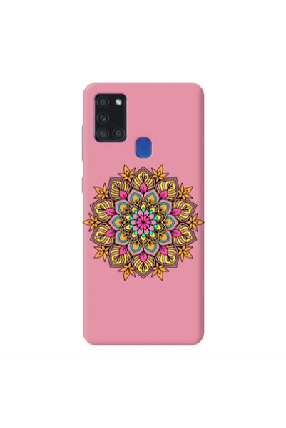 Other Samsung A21S Mandala D6 Pink Colored Silicone TPU Θήκη