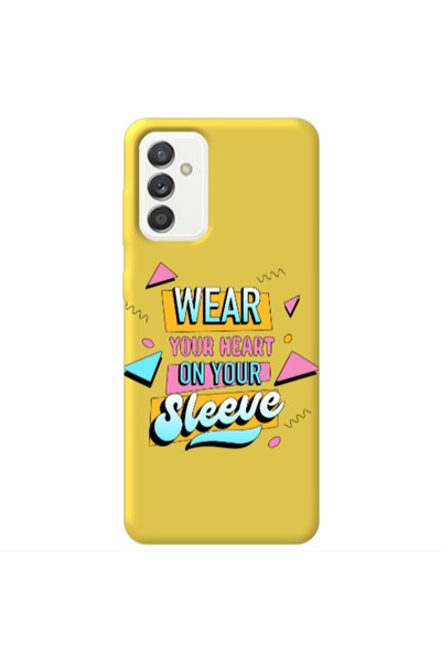 Other Samsung M13 Wear Your Heart Yellow Colored Silicone TPU Θήκη