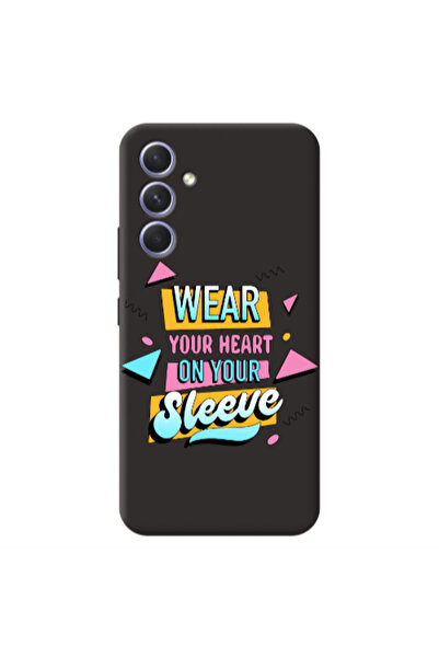 Other Samsung A54 Wear Your Heart Black Colored Silicone TPU Θήκη
