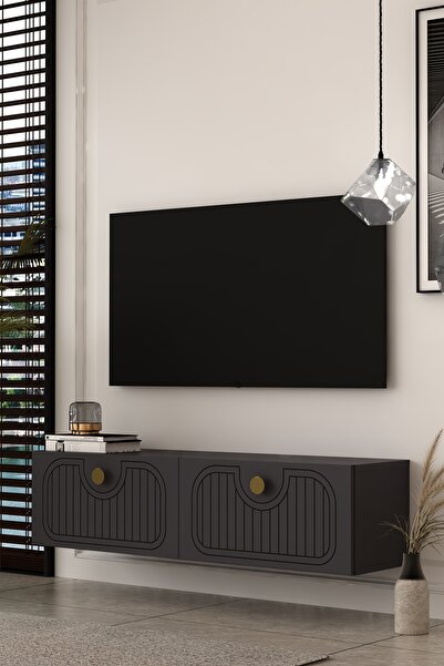 Dekortis Home Dekor 120DHDTDA3AA HERA LAZER DESENLİ DUVARA MONTE TV SEHPASI A...