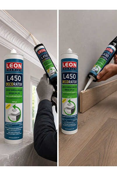 LEON PREMİUM Süper Güçlü Strafor ve Parke Süpürgelik Yapıştırıcısı 500 GRAM