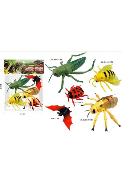 OEM Set figurine insecte realiste Merkpol multicolor 21x31cm