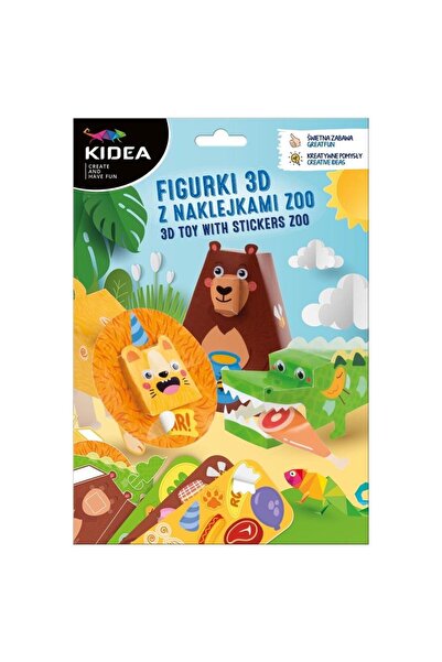 OEM DERFORM ZOO KIDEA – Figurină 3D de asamblat cu autocolante (ursuleț, leu,...