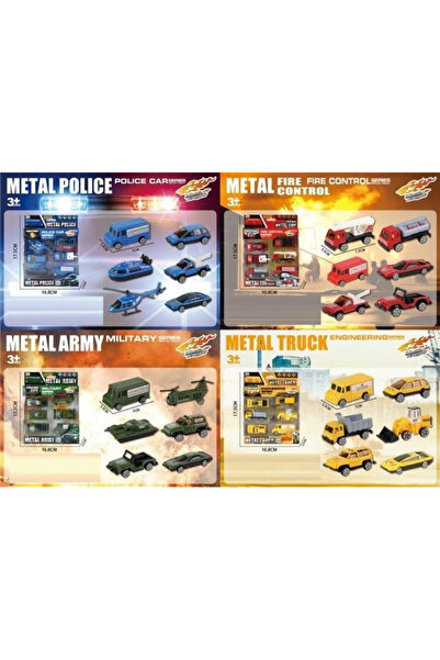 OEM Set de vehicule metalice Merkpol 6 buc., Poliție, Pompieri, Armată, Const...