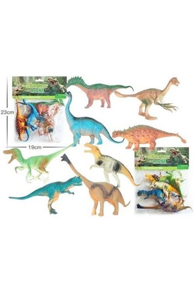 OEM Set figuri/figurine dinozauri Merkpol, din vinil, cutie colectionabila cu...