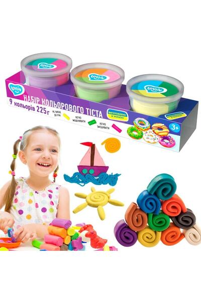 OEM Set creativ de plastilină Lovin pentru copii - 9 culori și forme de modelat