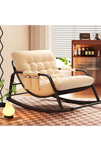 Diason Modern Rocking Lounge Chair with Side Storage Pocket, Ergonomic Padded...