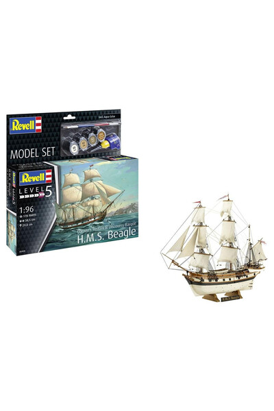 OEM Model asamblat H.M.S. Beagle 1:96, Revell, set cu accesorii