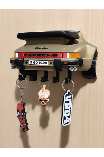Eva Prints Cuier pentru chei Porsche 911 Turbo, organizator perete, suport ch...