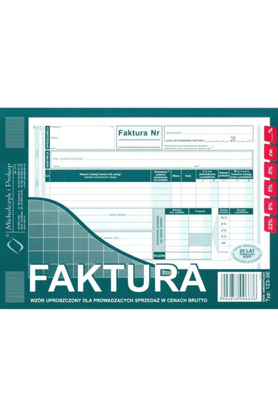OEM Factură model simplificat 123-3E – Michalczyk i Prokop, documente TVA