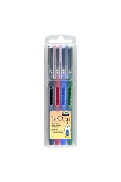OEM Marker Marvy Le Pen, vârf fin, 4 culori, ultra-subțire 0,3 mm (blister)