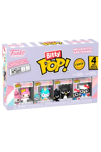 OEM Set 4 Mini Figurine Funko, Bitty Pop, Sanrio, Hello Kitty, My Melody, 2,3 cm