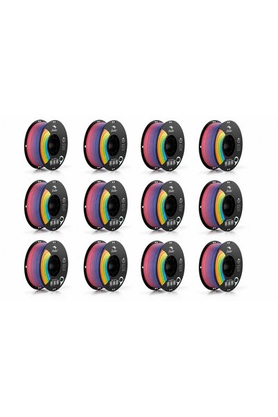 Creality Ender Pla+ Filament Gökkuşağı 1.75MM 12x1kg Filament
