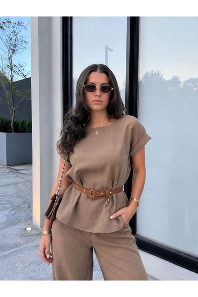 Markazzi Kemer Detaylı Bluz Takım