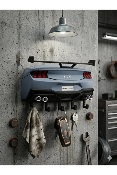 Eva Prints Cuier pentru chei Ford Mustang GT, organizator perete, suport chei...