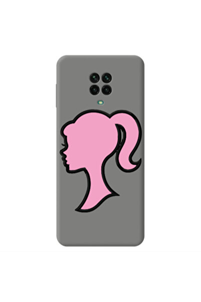 Other Xiaomi Redmi Note 9 Pro Line girl Grey Colored Silicone TPU Θήκη