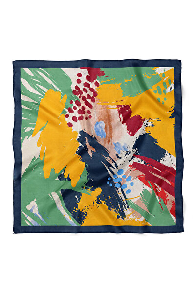 nehir eşarp Colorful Abstract Pattern Scarf Bandana 70X70 cm