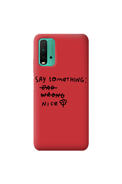Other Xiaomi Poco M3 Say Something Red Colored Silicone TPU Θήκη