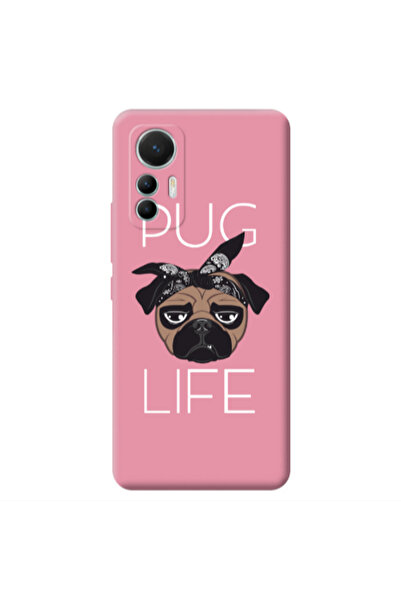 Other Xiaomi Mi 12 Lite Pug Life Pink Colored Silicone TPU Θήκη
