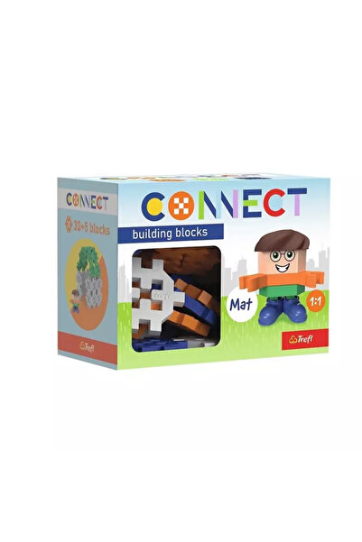 Trefl Set de constructie Connect, 35 piese, figura Mat, multicolor