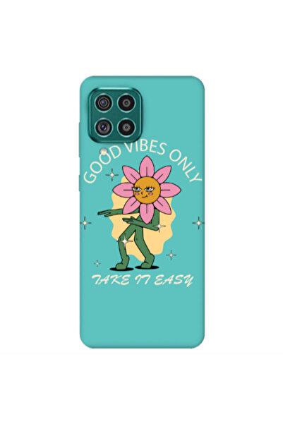 Other Samsung A22 4G Good Vibes Only Turquoise Colored Silicone TPU Θήκη