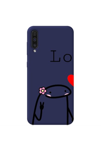 Other Samsung A70 Love 1 Dark blue Colored Silicone TPU Θήκη