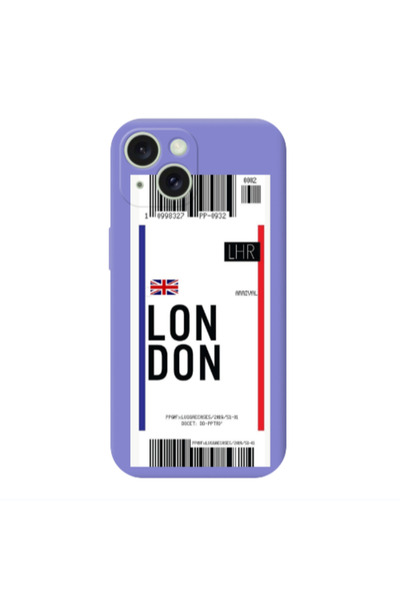 Other Apple iPhone 15 Plus London Arrival Purple Colored Silicone TPU Θήκη