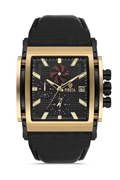 Fiesta F25011M Leather Strap Men's Wristwatch