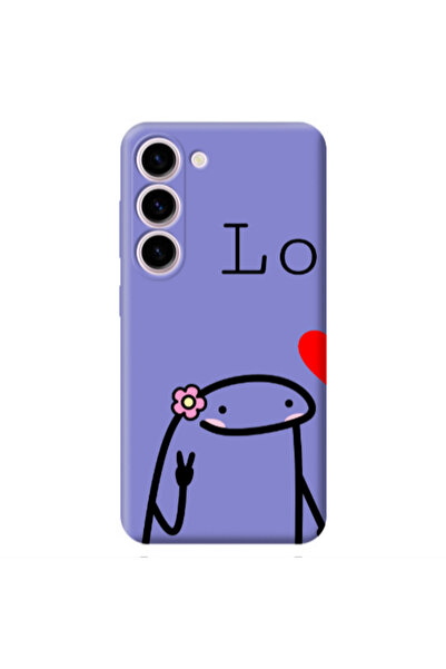 Other Samsung S23 Plus Love 1 Purple Colored Silicone TPU Θήκη
