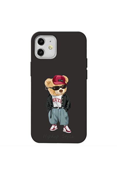 Other Apple iPhone 12 Hip hop style Black Colored Silicone TPU Θήκη