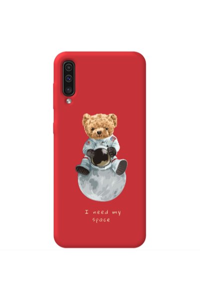 Other Samsung A70 Bear in space Red Colored Silicone TPU Θήκη