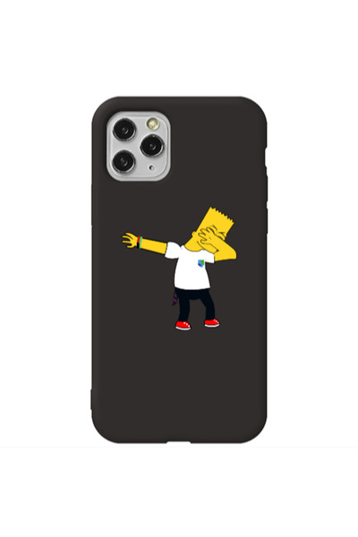 Other Apple iPhone 11 Pro Max Simpsons2 Black Colored Silicone TPU Θήκη