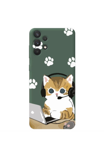 Other Samsung A32 4G Call Center Dark Green Colored Silicone TPU Θήκη