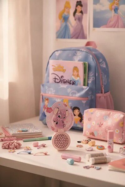 Disney Lisanslı Pembe Aynalı Katlanabilir Saç Fırçası – 18 Cm