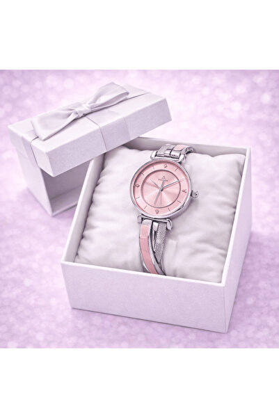 Megir Elegant Pink Dial Women’s Bracelet Watch – Luxury Design