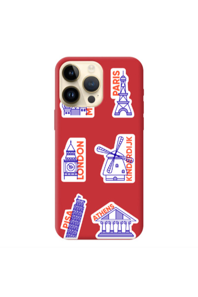 Other Apple iPhone 13 Pro Max Pisa Athens Red Colored Silicone TPU Θήκη