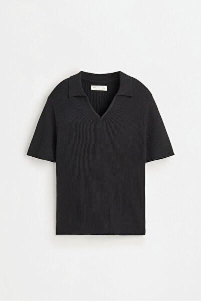 LEFTIES Fitilli polo yaka t-shirt
