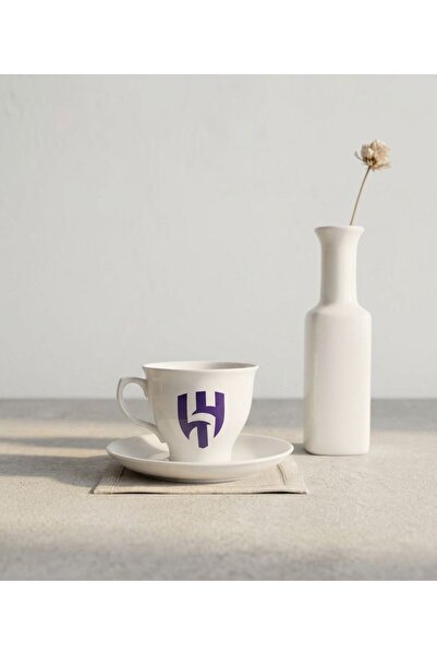 LUXURY Saudi Arabia Al-Helal Club Logo White Porcelain Coffee Cup Set with Fl...