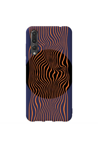 Other Huawei P20 Pro Trapezoidal lines Dark blue Colored Silicone TPU Θήκη