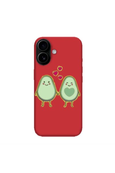 Other Apple Iphone 16 plus Avocados Red Colored Silicone TPU Θήκη