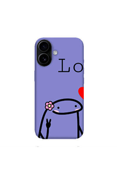 Other Apple Iphone 16 plus Love 1 Purple Colored Silicone TPU Θήκη