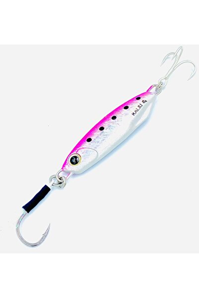 oakura Silver Pink Kaiju Jig - 30G Weights, Extra Sharp Bkk Hook, 10 Mesmeriz...