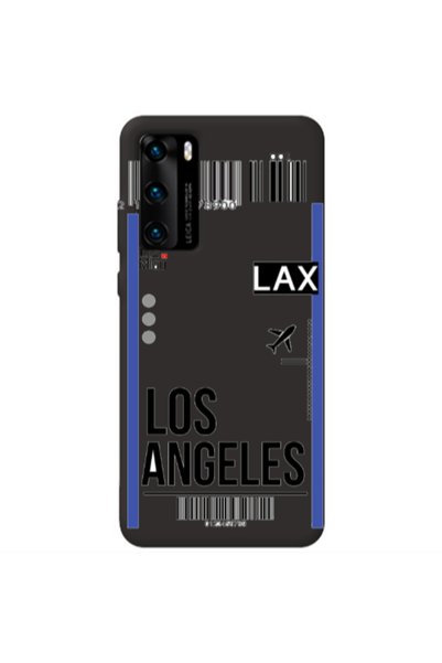 Other Huawei P40 Los angeles Black Colored Silicone TPU Θήκη