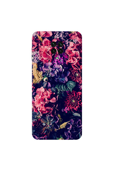 Other Xiaomi Redmi Note 9S Purple and pink flowers Transparent Silicone TPU Θήκη