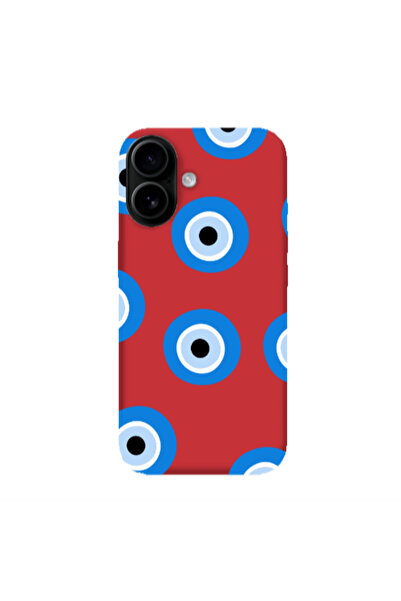 Other Apple Iphone 16 plus Evil eyes beads Red Colored Silicone TPU Θήκη