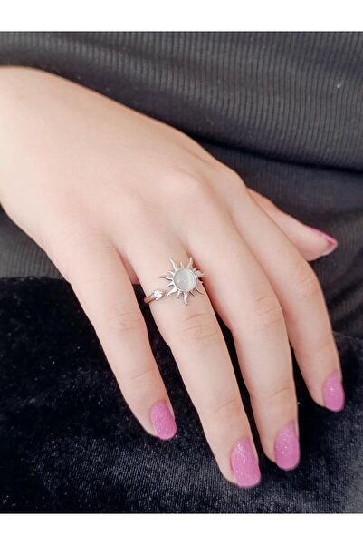 RP COMPANY Silver Color, "Sun" Adjustable Steel Ring