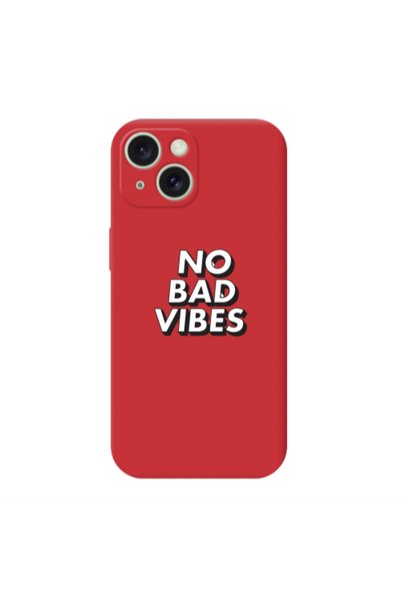 Other Apple iPhone 15 Plus No bad vibes Red Colored Silicone TPU Θήκη